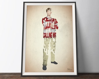 Ferris Bueller Cameron Movie Poster - 80s Typography Quote Film Art Print. Ferris Bueller's Day Off word art gift for Him or Her