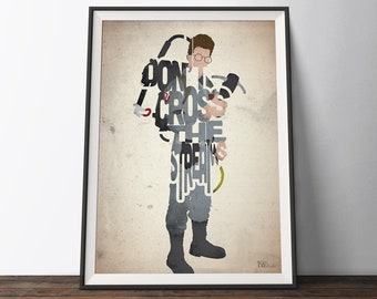 Ghostbusters Movie Poster - 80s Sci-fi Typography Quote Film Art Print. Egon Spengler word art gift for Him or Her