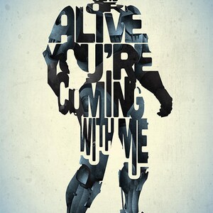 Robocop Movie Poster - 80s Sci-fi Typography Quote Film Art Print ...