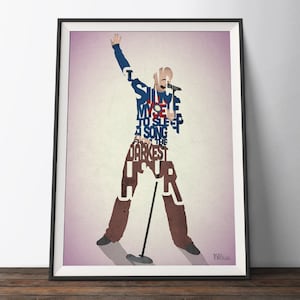 James Music Poster - Sit Down Typografie Lyrics Art Print. Tim Booth Wort Kunst Geschenk für Sie oder Ihn