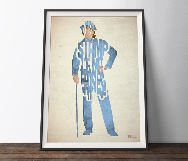 Dumb and Dumber Movie Poster - 90s Comedy Typography Quote Film Art Print. Harry Dunne comedy word art gift for Him or Her