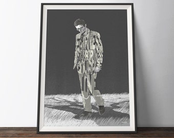 Atticus Finch Movie Poster - Black and White Typography Quote Book Art Print. To Kill A Mockingbird Gift for Him or Her.