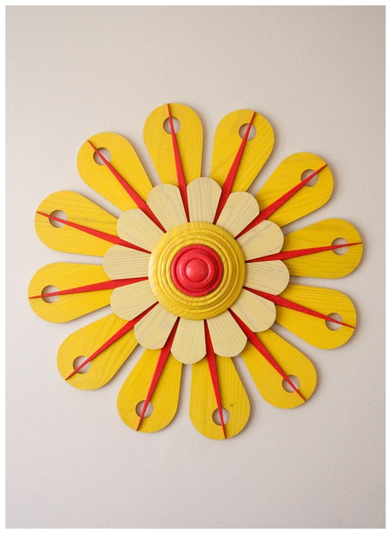 Items similar to Scrumptious Yellow Floral 'Rosetta Wall Hanging and