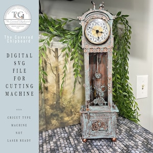 File per macchina da taglio per orologio a pendolo in miniatura SVG (non decorato)