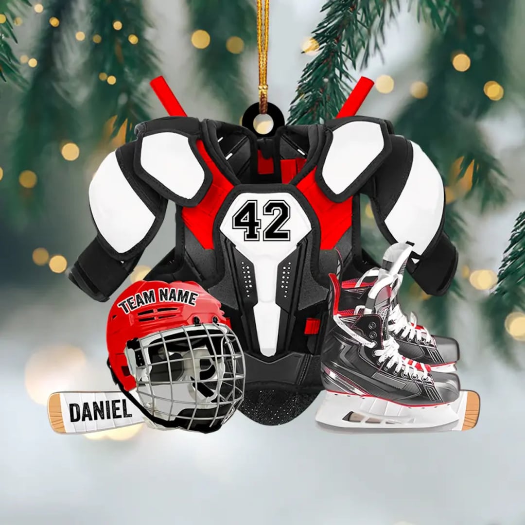 Personalized Hockey Christmas Ornament Gift for Ice Hockey Etsy