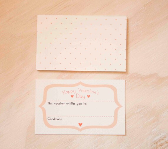 valentine vouchers printable vouchers last minute valentines day gift digital downloads diy personalized print designs pink polka dot personalized vouchers
