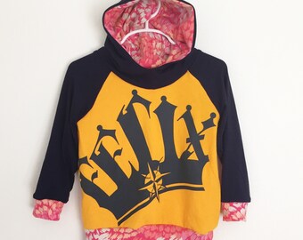 Upcycled Seattle Mariners KING FELIX Hoodie (18-24 month)