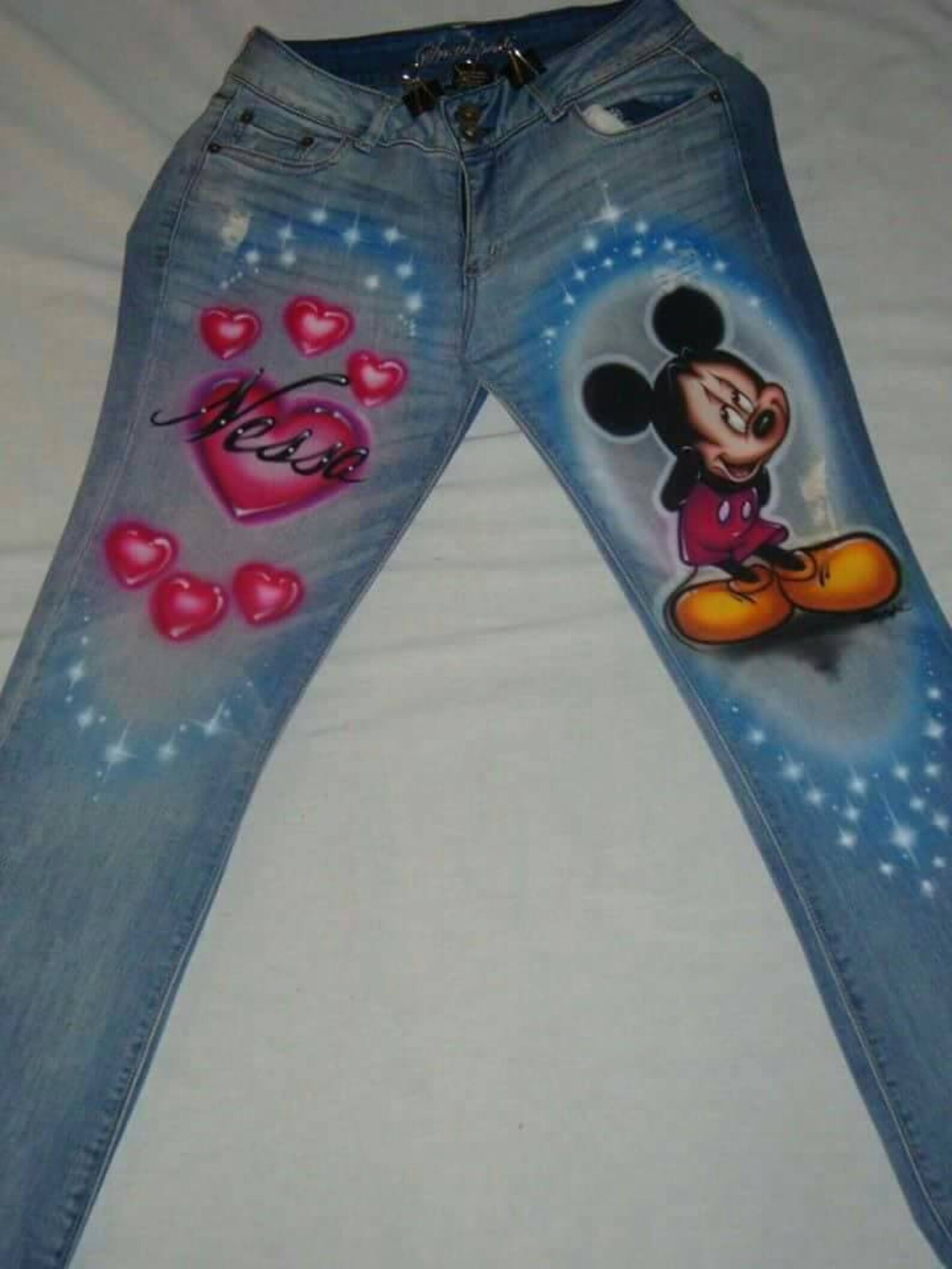 airbrush on jeans