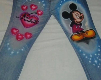 Custom Airbrush denim jeans