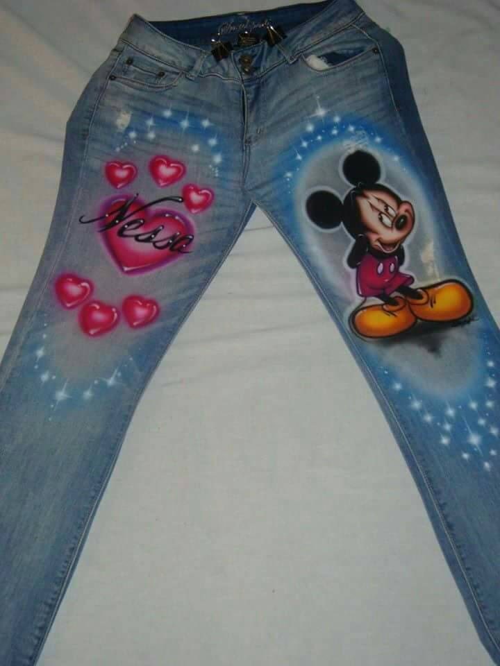 Custom Airbrush Denim Jeans - Etsy