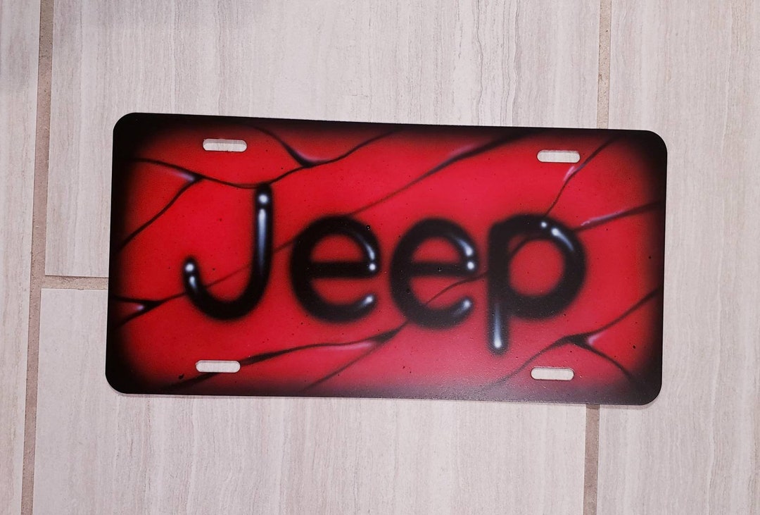 Custom Airbrush Jeep License Plate Etsy