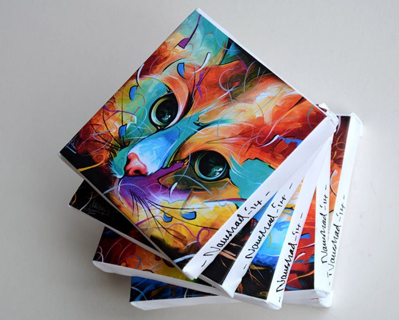 Original Stretched Canvas Giclée Print Miniature Etsy