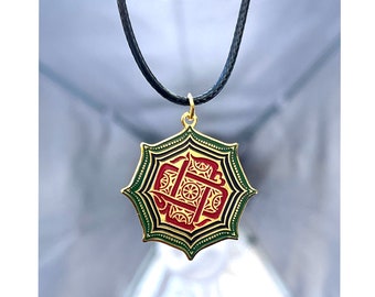 New design Lime Stone carving Pendant necklace Gold plated Jewellery