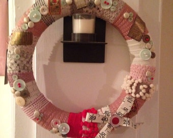 A Stitch in Time: Sewing-Themed Wreath