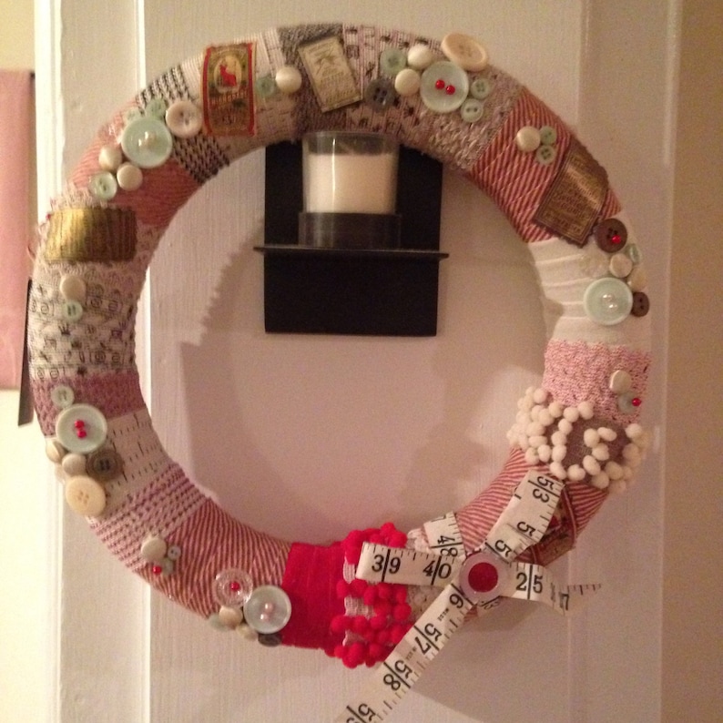 A Stitch in Time: Sewing-Themed Wreath image 1