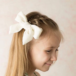 U CHOOSE | Big Velvet 4.75" Hair bow clip baby girl grosgrain hairbow headband toddler newborn Medium Bows