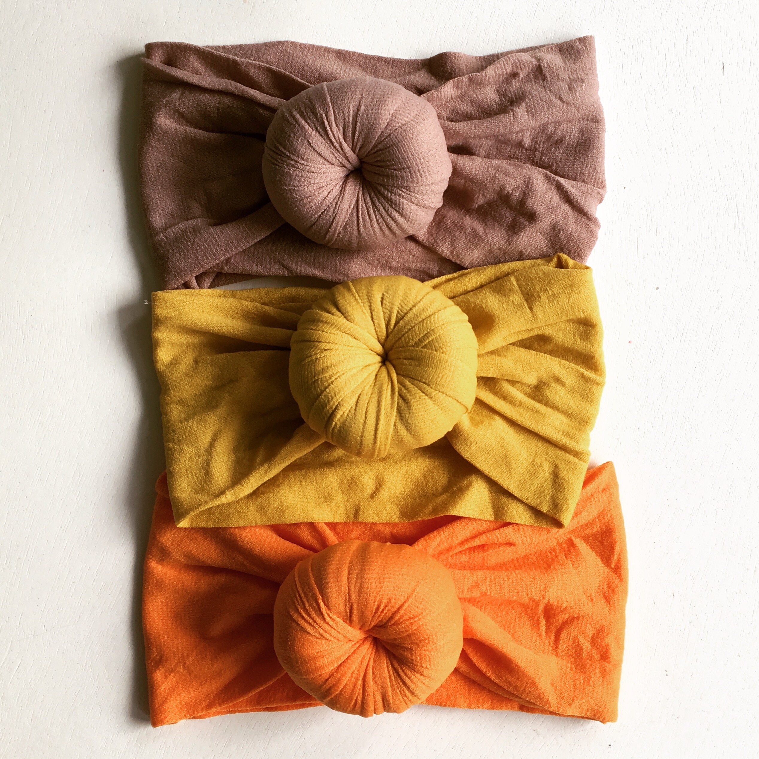 SET of 3 TURBANS Head Wraps Bows Fabric Nylon Knot Etsy