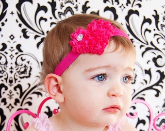 Heart  Headband Shabby Baby Headband baby bow newborn headband toddler headband