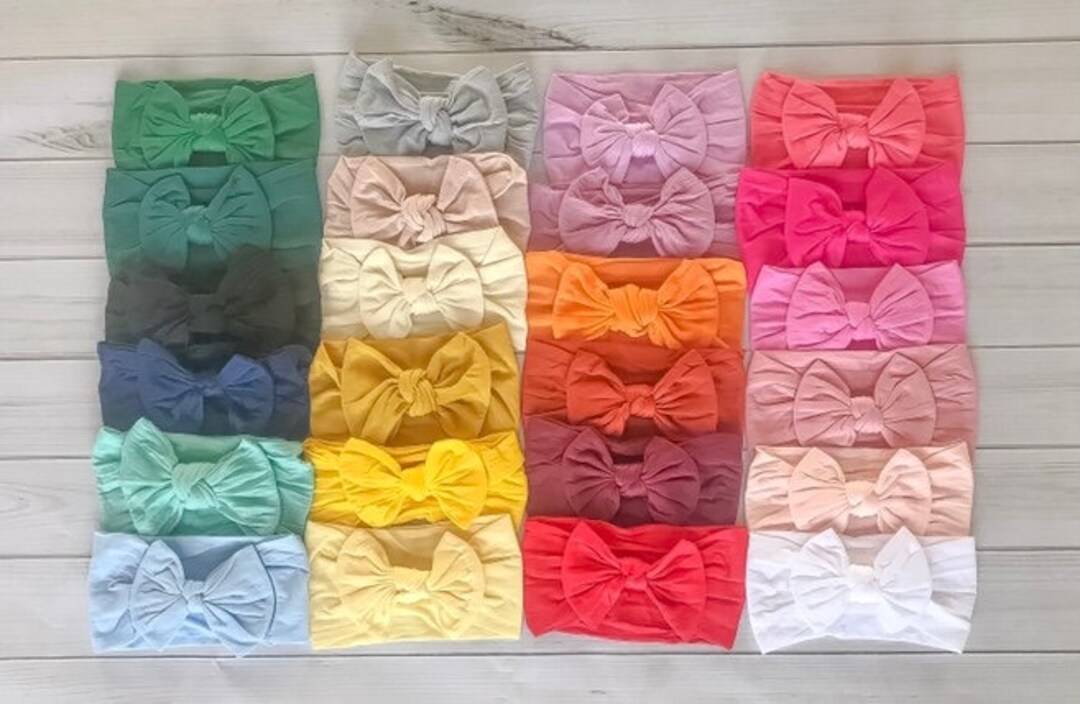 U PICK Nylon Head Wrap, Bow Headband. Baby Girl, Newborn , Headwrap
