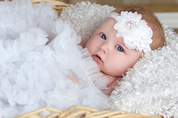 white headband for baby girl
