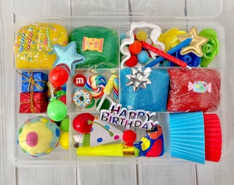Birthday PlayDough Kit, Sensory magic kit, play dough set, girls boys gift, present for toddlers kids, slime craft, playdough kit, little