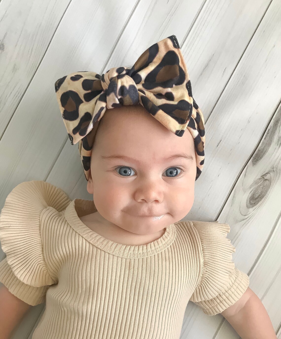 Leopard Cotton Head Wrap Bow Headband. Baby Girl Newborn Etsy