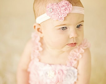 Heart Headband Valentines Headband Shabby Baby Headband baby bow newborn headband toddler headband