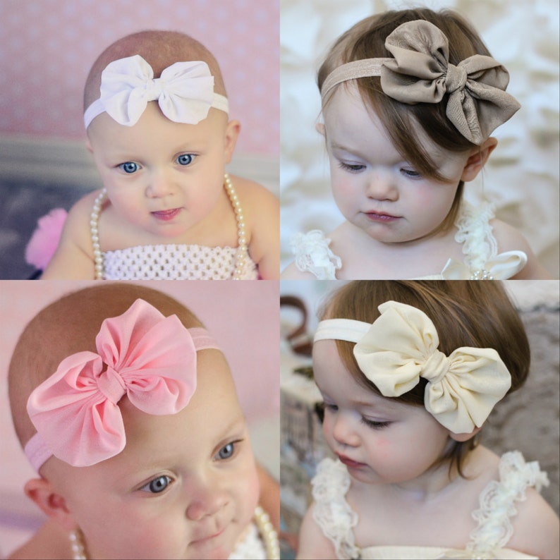 U CHOOSE 4 Chiffon Bows Pack Set of 4 Hairbows 4 Baby Etsy
