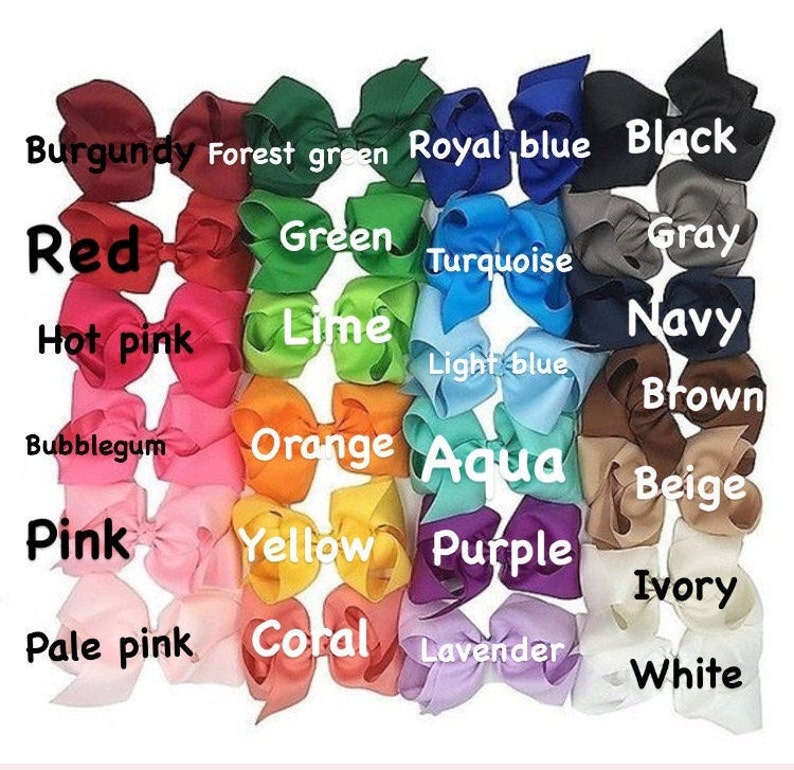 U CHOOSE Big 6 Hair bow girls grosgrain hairbow CLIP toddler Big Girl Large Bows image 4