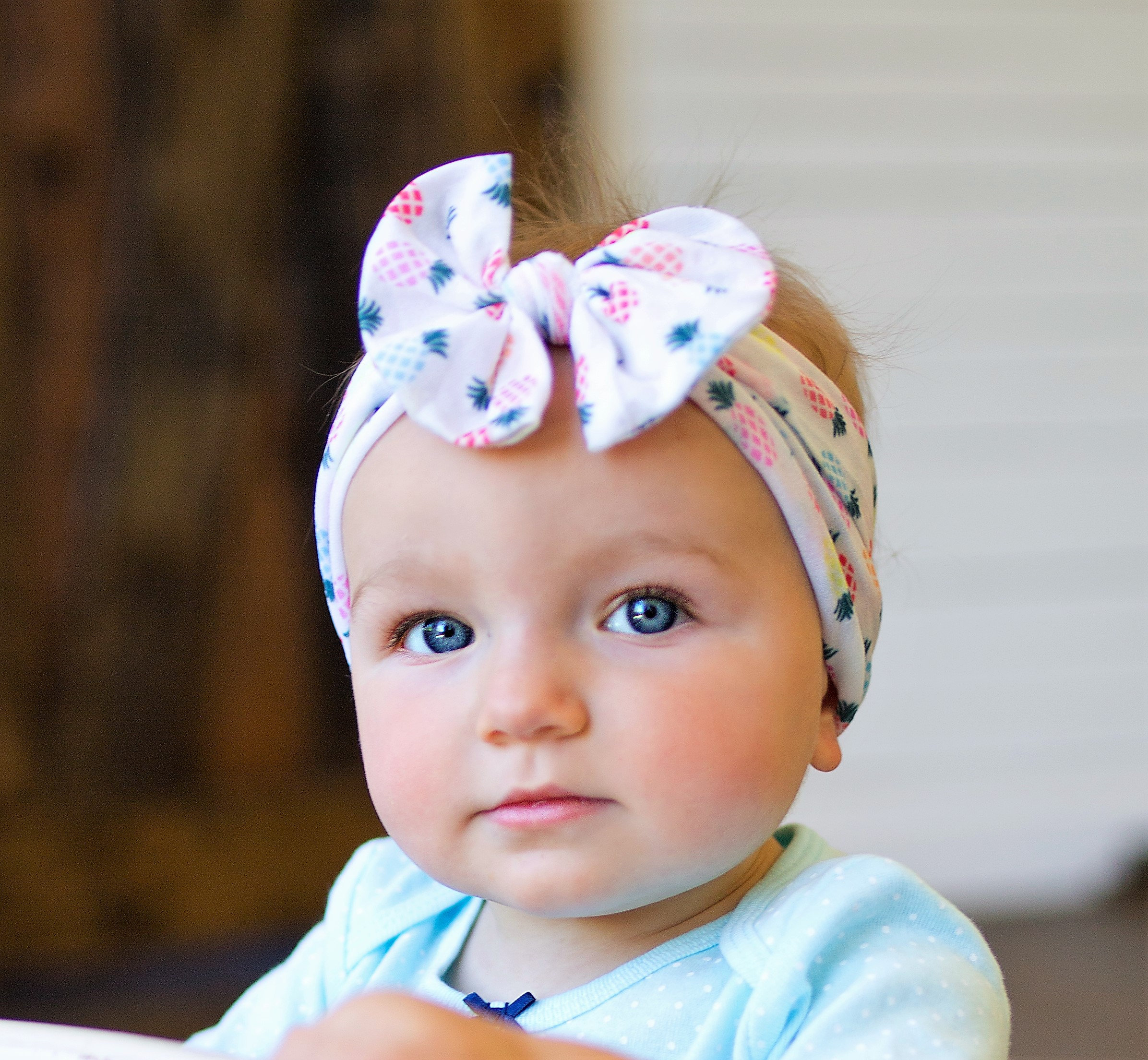 PINEAPPLE Nylon Head wrap Bow Headband. Baby girl newborn Etsy