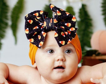 Halloween Headband for Baby Girl with Big Ghost Bow 