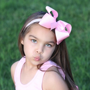 U CHOOSE Big 6 Hair bow girls grosgrain hairbow CLIP toddler Big Girl Large Bows image 7