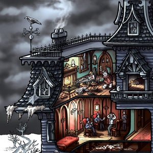 Edgar Allan Poe Macabre Mansion 1000 Piece Jigsaw Puzzle image 3