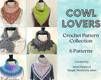 6 Crochet Patterns E-book Bundle | PDF CROCHET PATTERN | Cowl Crochet Patterns | Crochet Neck Warmer Pattern Bundle | Easy Crochet Patterns