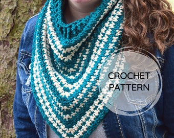 Morning Mist Cowl | PDF CROCHET PATTERN | Triangle Neckwarmer | Easy Crochet Cowl | Crochet Houndstooth Cowl Pattern | Triangle Houndstooth