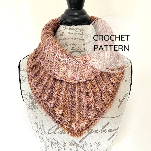 Victoria Cowl | Ribbed Cowl PDF CROCHET PATTERN | Textured Neck Warmer | Easy Crochet Cowl | Digital Download | Elegant & Classy Cowl