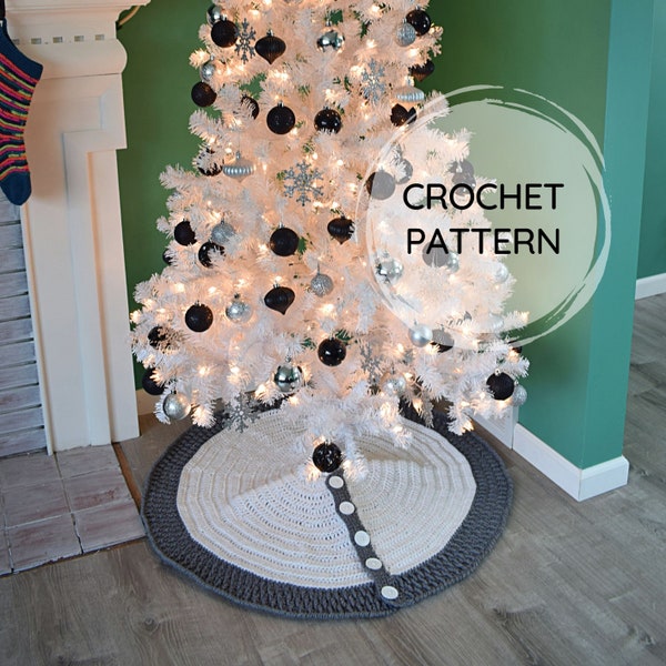 Alpine Tree Skirt| PDF CROCHET PATTERN | Christmas Tree Skirt | Modern Crochet Pattern | Digital Download | Modern Handmade Christmas