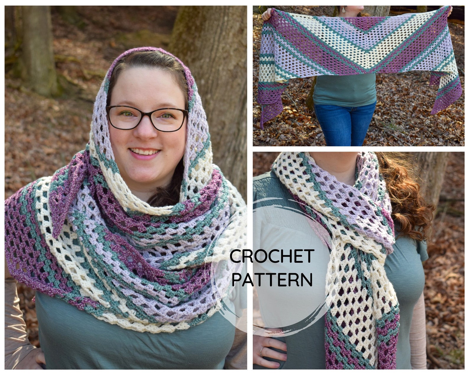 Crochet Granny Stitch Shawl | PDF CROCHET PATTERN | Rectangle Wrap ...