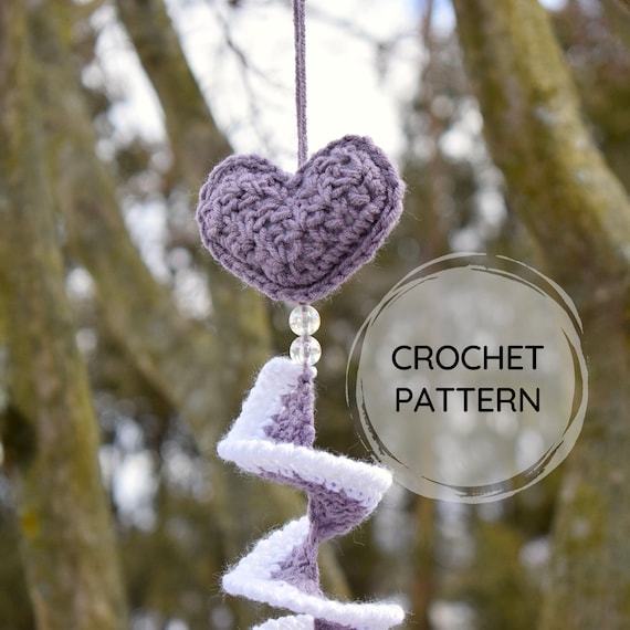 Crochet Heart Wind Spinner PDF CROCHET PATTERN Crochet Puffy Heart