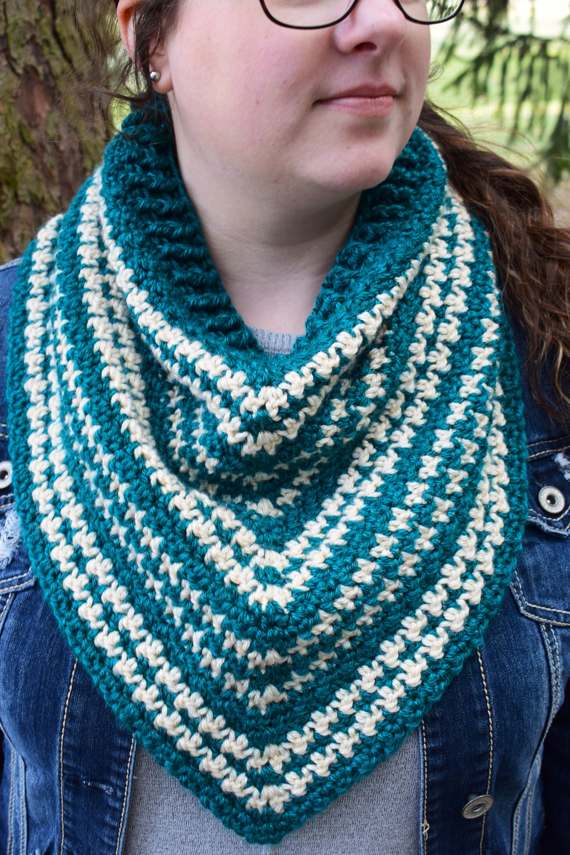 Morning Mist Cowl | PDF CROCHET PATTERN | Triangle Neckwarmer | Easy ...