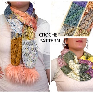 Eternal Dawn Advent Scarf & Cowl | CROCHET PATTERN | Textured Scarf | Easy Pattern | Digital Download | Crochet Tube Scarf | DK Weight Cowl