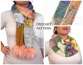 Eternal Dawn Advent Scarf & Cowl | CROCHET PATTERN | Textured Scarf | Easy Pattern | Digital Download | Crochet Tube Scarf | DK Weight Cowl