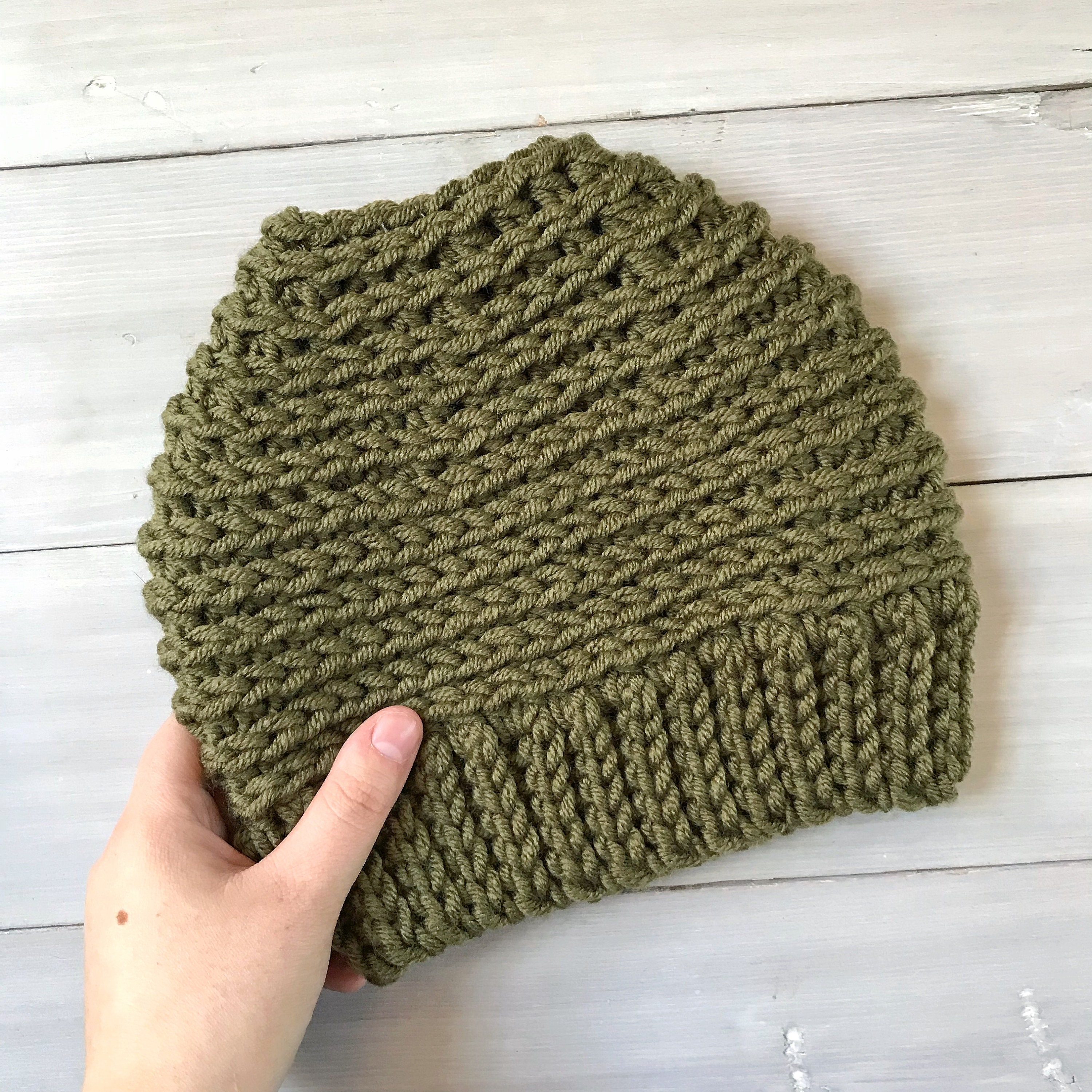 Messy Bun Ponytail Hat Pattern | PDF CROCHET PATTERN | Chunky Winter ...