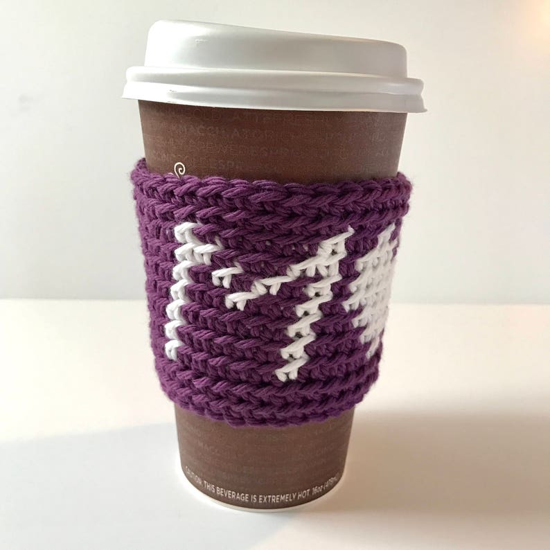 Crochet Mom Cup Cozy Crochet Coffee Sleeve Mother's Day Crochet Gift Mom Heart Tapestry Crochet Colorwork Cozy Digital Download image 5