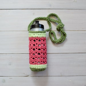 Watermelon Market Bag PDF CROCHET PATTERN Farmers Market Bag Digital Download Summer Tote Water Bottle Sling Summer Crochet image 6