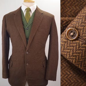 80s Herringbone Coat - Etsy