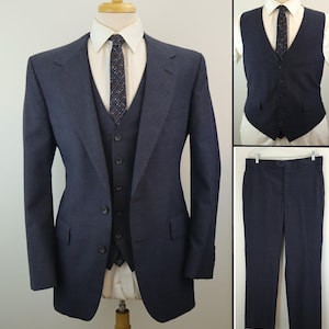 スーツ 70s Japan Vintage 3Peace Suit Navy CF96 70s 3 Piece Suit - Etsy