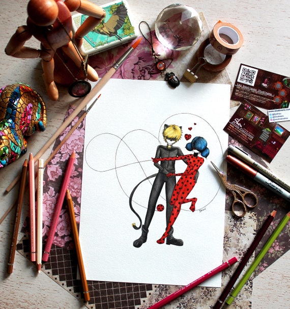 Impression Dart Ladybug Et Chat Noir Miraculous Ladybug Fanart