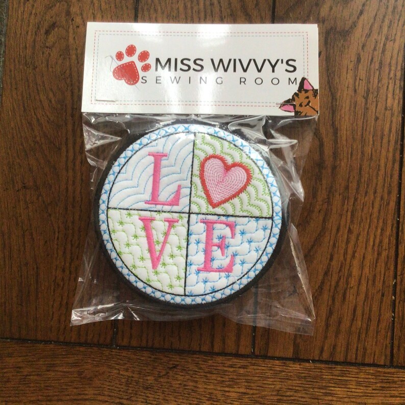 Set of 4 Valentine\u2019s Day Coasters