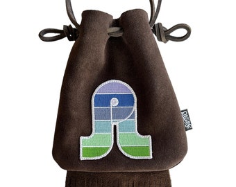 LoopyQ Pretty Lights Color Map of The Sun 2013 Tour Official Dark Chocolate Suede Pouch, Fanny Pack, Cross-Body Satchel, Medicine Pouch
